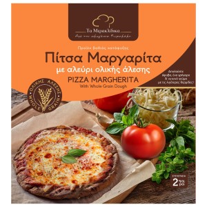 Τα Μερακλίδικα Πίτσα Μαργαρίτα Με Αλεύρι Ολικής Αλέσης 2 x 375 gr